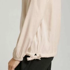 Bestpreis 🧨 TOM TAILOR Langarmbluse »Melierte Bluse mit Tunnelzug« Cold beige melange, Soft greyish green melange 👍 -Tom Tailor Verkaufsgeschäft 2cff37aa db54 598e baf4 85cf982b57d9