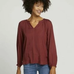 Besorgen 🔥 TOM TAILOR Langarmbluse »Geraffte Bluse mit LENZING(TM) ECOVERO(TM)« Dark Denim Blue, Cozy pink, Whisper White, Dark maroon red 🧨 -Tom Tailor Verkaufsgeschäft 2dbdd7a3 afd8 519f a2c2 46a333183ee8