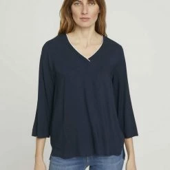 Aktion 😀 TOM TAILOR Langarmbluse Whisper White, Sky Captain Blue 🛒 -Tom Tailor Verkaufsgeschäft 2dd5a2af 14a0 5033 9a99 fef1a33a694c