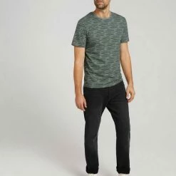 Aktion 💯 TOM TAILOR T-Shirt »T-Shirt mit Bio-Baumwolle in Melange Optik« Navy offwhite stroke stripe, Calm cloud blue stroke stripe, Dark smoke green stroke stripe 🥰 -Tom Tailor Verkaufsgeschäft 2e81014c 857a 55c0 8991 e85116e532c6