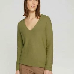 Am billigsten ✨ TOM TAILOR Strickpullover »Basic Strickpullover mit Bio-Baumwolle« Faded denim blue, Moderate olive, Iris flower 😀 -Tom Tailor Verkaufsgeschäft 2f6656f5 4ac6 54ff 855b 11fd2ebcec77