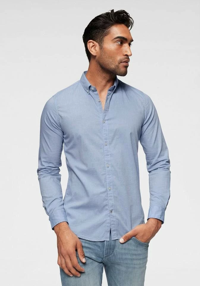 Rabatt 🤩 TOM TAILOR Langarmhemd mit Button-down-Kragen Light blue, Light blue oxford, White 😀 1 Rabatt 🤩 TOM TAILOR Langarmhemd mit Button-down-Kragen Light blue, Light blue oxford, White 😀