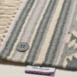 Budget 🌟 Wollteppich »Kelim Colors I«, TOM TAILOR, rechteckig, Höhe 5 mm, reine Wolle, robust und strapazierfähig, mit Fransen, Boho-Style, Wohnzimmer Grau, Gelb, Rot 🧨 -Tom Tailor Verkaufsgeschäft 302afa83 c5fa 5ec9 9aaf 931e0a1bafdf