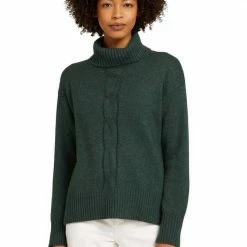 Neu 🥰 TOM TAILOR Rollkragenpullover mit Strickmuster auf der Front Java dark brown, Deep black, Olivgrün-khaki-meliert, Beige-meliert 🌟