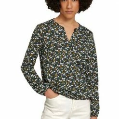 Neu 👍 TOM TAILOR Blusenshirt mit elastischem Bund an den Saumkanten ❤️