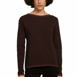 Budget 😀 TOM TAILOR Rundhalspullover im klassischen Basiclook Brown black structur, Cold beige, Green structure stri, Deep black 😀