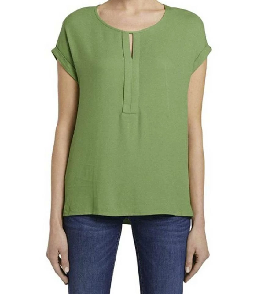 Rabatt 🥰 TOM TAILOR T-Shirt »Tom Tailor Freizeit-Shirt komfortables Damen Blusen-Shirt mit Aussparung Sommer-Shirt Grün« Sundried turf green, Sky Captain Blue, Whisper White 👏 2 Rabatt 🥰 TOM TAILOR T-Shirt »Tom Tailor Freizeit-Shirt komfortables Damen Blusen-Shirt mit Aussparung Sommer-Shirt Grün« Sundried turf green, Sky Captain Blue, Whisper White 👏 - Image 2