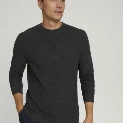 Auslauf 🧨 TOM TAILOR Strickpullover »Pullover mit LENZING(TM) ECOVERO™« Black Grey Melange, Knitted Navy Melange 😍 -Tom Tailor Verkaufsgeschäft 31174476 ad64 5783 b105 9f8920ce3637