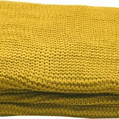 Auslauf 🌟 Plaid »Plain Knit«, TOM TAILOR, Zeitlos schön Schlamm, Blau, Gelb 🥰