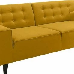 Am billigsten 🤩 TOM TAILOR 2,5-Sitzer »NORDIC CHIC«, im Retrolook, Füße wengefarben Soft purple TUS 38, Gold mustard STC 13, Sky blue TUS 6, Soft graphite TUS 9 😉 -Tom Tailor Verkaufsgeschäft 32523804