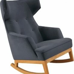 Angebote 🔔 TOM TAILOR Schaukelstuhl »COZY«, im Retrolook, mit Kedernaht und Knöpfung, Füße Eiche natur Saffron TSV 17, Dark grey TSV 39, Wine red TSV 7, Emerald TSV 3 😀 -Tom Tailor Verkaufsgeschäft 32577937