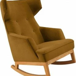 Angebote 🔔 TOM TAILOR Schaukelstuhl »COZY«, im Retrolook, mit Kedernaht und Knöpfung, Füße Eiche natur Saffron TSV 17, Dark grey TSV 39, Wine red TSV 7, Emerald TSV 3 😀 -Tom Tailor Verkaufsgeschäft 32578750