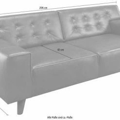 Auslauf 💯 TOM TAILOR 2,5-Sitzer »NORDIC CHIC«, mit Kedernaht und Knöpfung, Füße Buche wengefarben Barolo EA 27, Chocolate VIP 4, Cognac VIP 2, Black ink EA 10 🧨 -Tom Tailor Verkaufsgeschäft 32579773