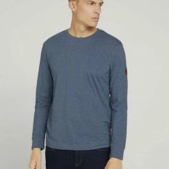 Auslauf ✔️ TOM TAILOR T-Shirt »Langarmshirt in Melange-Optik« Coconut grindle, Offwhite black grindle, Poseidon blue grindle ✔️ -Tom Tailor Verkaufsgeschäft 3259b959 9927 54d8 ba1c 45f5b2097140