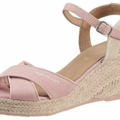 Brandneu 😉 TOM TAILOR 🩴 Sandalette in schilchtem Design Rot, Navy, Rose, Black 😀 -Tom Tailor Verkaufsgeschäft 326cc9a7 4cbc 511b bff9 83365413463a