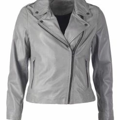 Bestes Angebot ✨ TOM TAILOR Lederjacke mit asymmetrischem Reißverschluss »TTW9003« Grey, Light blue, Black, Pink 🤩