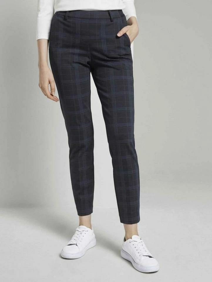 Angebote ⭐ TOM TAILOR Culotte »Mia Slim Stoffhose in Ankle-Länge« Dunkelblau, Navy bold printed check ✔️ 9 Angebote ⭐ TOM TAILOR Culotte »Mia Slim Stoffhose in Ankle-Länge« Dunkelblau, Navy bold printed check ✔️ - Image 9
