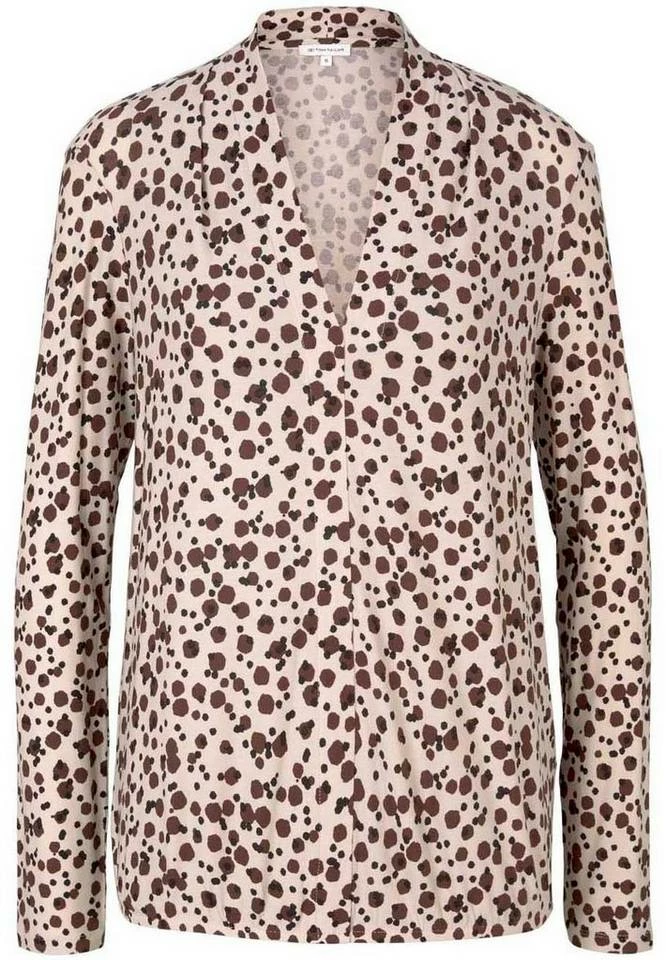 Top 10 🔔 TOM TAILOR Blusenshirt mit dekorativem Print und Knopfleiste Beige-braun-schwarz-gemustert, Schwarz-braun-wollweiß-gemustert ❤️ 5 Top 10 🔔 TOM TAILOR Blusenshirt mit dekorativem Print und Knopfleiste Beige-braun-schwarz-gemustert, Schwarz-braun-wollweiß-gemustert ❤️ - Image 5
