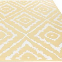 Aktion ⭐ Teppich »Garden Pattern«, TOM TAILOR, rechteckig, Höhe 3 mm, Flachgewebe, modernes Rauten Design, In- und Outdoor geeignet, Wohnzimmer Coral, Grün, Blau, Gelb 🥰 -Tom Tailor Verkaufsgeschäft 334d2243 1b54 524d 8609 de5297c3885e