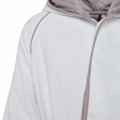 Budget ✔️ Unisex-Bademantel, TOM TAILOR, mit Satinbordüre Anthrazit, Weiß 😀 -Tom Tailor Verkaufsgeschäft 33771128