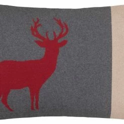 Bester Verkauf 🎉 Kissenhülle »Reindeer«, TOM TAILOR (1 Stück), aus hochwertiger Baumwolle Grau-rot-natur, Grau-anthrazit-natur 🤩