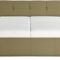 Rabatt 🔥 TOM TAILOR Polsterbett »CLASSIC BUTTON«, mit Knopfheftung am Kopfteil, wahlweise mit Lattenrost und Matratze Woven grey TBO 19, Soft emerald TBO 616, Wood NTLO 4, Oil NTLO 10 ⌛ -Tom Tailor Verkaufsgeschäft 34523795