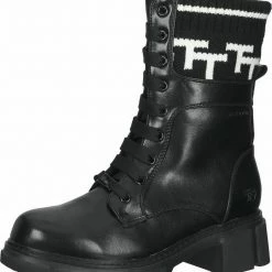 Angebote 👍 TOM TAILOR »Lederimitat« Schnürstiefel ✔️