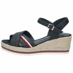 Billig ⌛ TOM TAILOR »Lederimitat« Keilsandalette Dunkelblau, Cognac, Unbekannt 👍 -Tom Tailor Verkaufsgeschäft 34f0c98f 6615 57c4 b703 21291b53d0c9