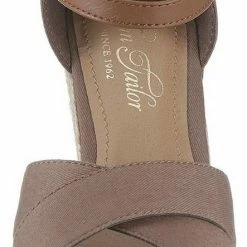 Bestes Angebot 😉 TOM TAILOR 🩴 Sandalette mit verstellbarer Schnalle Taupe, Rot, Nachtblau 🥰 -Tom Tailor Verkaufsgeschäft 35299586