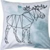 Angebote 🧨 Kissenhülle »Graphic Moose«, TOM TAILOR (1 Stück), mit Motiv Elch Rosa-weiß, Petrol-weiß 🎁