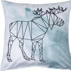 Angebote 🧨 Kissenhülle »Graphic Moose«, TOM TAILOR (1 Stück), mit Motiv Elch Rosa-weiß, Petrol-weiß 🎁