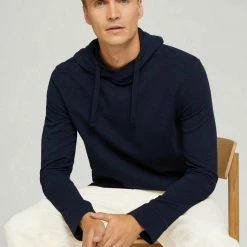 Angebote 👏 TOM TAILOR T-Shirt »Hoodie mit Struktur« Light ice blue, Sky Captain Blue 🔔 -Tom Tailor Verkaufsgeschäft 353dd3a6 09bf 5a13 a7c3 f12066c53e0e