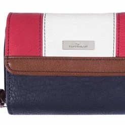 Neu 🥰 TOM TAILOR Geldbörse »Juna«, in sportlicher Farbkombi Rosé-weiß-grau, Mixed blue, Marine-weiß-rot 🥰 -Tom Tailor Verkaufsgeschäft 35491605