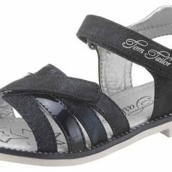 Blitzangebot 🎉 TOM TAILOR 🩴 Sandale mit glitzernden Details Navy, Silberfarben 🧨
