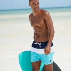 Angebote 🔥 TOM TAILOR Badeshorts, mit Blockstreifen Poppy red, Navy-rot-weiß, Navy-weiß-türkis, 👗 Dress blue 👏