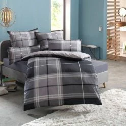 Bestes Angebot 🎁 Wendebettwäsche »Eric«, TOM TAILOR, mit GRATIS-Zugabe: Sportbeutel Petrol, Grau, Rot 😍