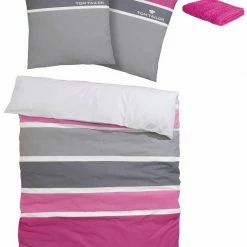 Auslauf 🔥 Bettwäsche »Felix«, TOM TAILOR, mit GRATIS-Zugabe: Gästehandtuch Anthrazit-grau, Grün-grau, Beere-grau ⌛ -Tom Tailor Verkaufsgeschäft 35890959