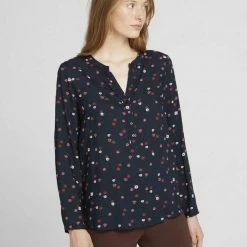 Rabatt ❤️ TOM TAILOR Langarmbluse »Gemusterte Bluse mit TENCEL(TM) Modal« Navy flower design, Pink geometrical design, Blue geometrical design, Navy offwhite stripe 👍 -Tom Tailor Verkaufsgeschäft 35d170cf 48db 5744 abbf 020a8f401ac8
