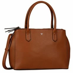 Billig ⌛ TOM TAILOR Henkeltasche »Roma«, mit praktischer Einteilung Schwarz, Cognac, Dunkelblau 🛒