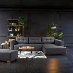 Rabatt 😍 TOM TAILOR Ecksofa »HEAVEN CHIC M«, aus der COLORS COLLECTION, wahlweise mit Bettfunktion & Bettkasten Smokey blue TCU 36, Green forest TCU 33, Rich coral TCU 17, Mint TBO 53 🧨 -Tom Tailor Verkaufsgeschäft 36485774 1