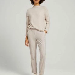 Besorgen 🎉 TOM TAILOR Culotte »Loose Fit Hose mit elastischem Bund« Deep black, Cold beige melange 🔥 -Tom Tailor Verkaufsgeschäft 36c2e7e1 8981 51f7 8527 692f12e0a446