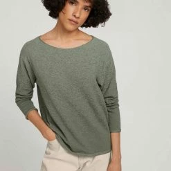 Blitzangebot 🌟 TOM TAILOR Strickpullover »Pullover mit Bio-Baumwolle« Greyish green gradient, Black brown gradient 🔥 -Tom Tailor Verkaufsgeschäft 375e12ab 602c 5bd4 b3da bc32efc4d96f