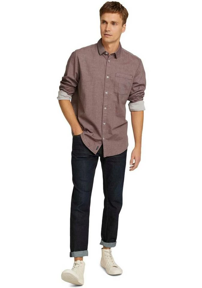 Rabatt 🥰 TOM TAILOR Langarmhemd Navy, Rot ⌛ 4 Rabatt 🥰 TOM TAILOR Langarmhemd Navy, Rot ⌛ - Image 4