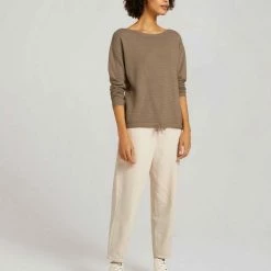 Billig 😀 TOM TAILOR Strickpullover »Strukturierter Pullover mit Tunnelzug« Faded denim blue, Dark sepia melange 🔔 -Tom Tailor Verkaufsgeschäft 3804b288 c81d 581a b544 4d24bcfcfc86