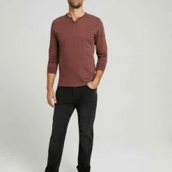 Budget ❤️ TOM TAILOR T-Shirt »Henley Langarmshirt« Black, Decadent Bordeaux 🛒 -Tom Tailor Verkaufsgeschäft 3871b6c5 f124 56bd be1f 270ce1d5c444