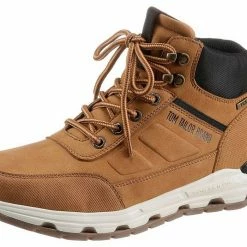 Top 10 🌟 TOM TAILOR Schnürboots mit Logoschriftzug Camelfarben, Dunkelgrau 🥰