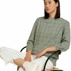 Auslauf 😍 TOM TAILOR Sweatshirt in modischer Karo-Optik Offwhite jacquard (grau, meliert), Brown jacquard check, Green jacquard check (mintgr&uuml;n) 🤩 -Tom Tailor Verkaufsgeschäft 39aed9ea 7075 59d1 a8b8 63931d14be53