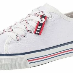 Neu 🛒 TOM TAILOR »Tom Tailor Denim Damen 1195305 👟 Sneaker Sommer« Schnürschuh Weiß, Navy 🌟 -Tom Tailor Verkaufsgeschäft 3bb56b4f ab20 5511 a6db e4fbda918346