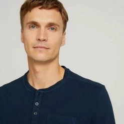 Großhandel ❤️ TOM TAILOR T-Shirt »Langarmshirt mit Brusttasche« Light ice blue, Sky Captain Blue 🛒 -Tom Tailor Verkaufsgeschäft 3bd5b1f2 b206 5783 b374 e73d0b2228be