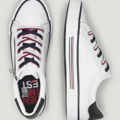 Aktion 👍 TOM TAILOR Denim »Sneaker mit Reißverschluss-Details« 👟 Sneaker White, Navy 🎁 -Tom Tailor Verkaufsgeschäft 3c4eb78d 9ef9 527b b5cd 4c9e915e70a5